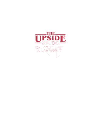 the upside down logo model negru pe tricou
