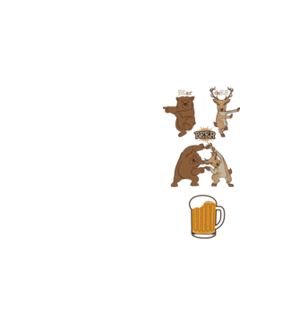 Bear deer beer model galben neon pe tricou