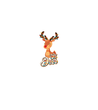 Oh deer model negru pe tricou