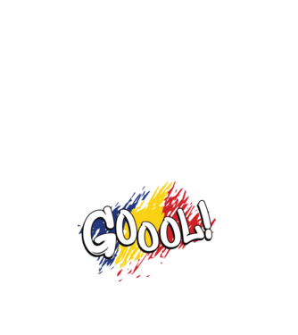 GOOOL model alb pe tricou