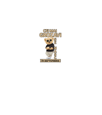 Teddy cel cool Septembrie model negru pe tricou