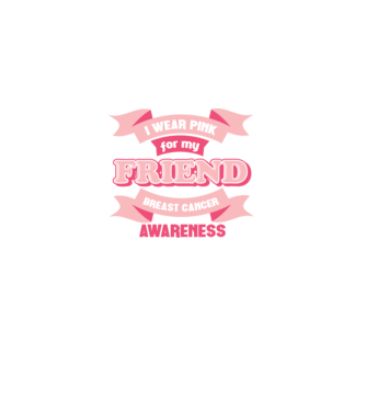 I wear pink for my friend model negru pe tricou