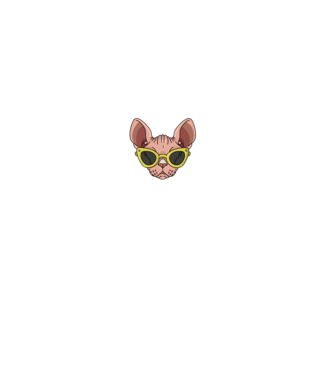 cool cats have no hair model negru pe tricou