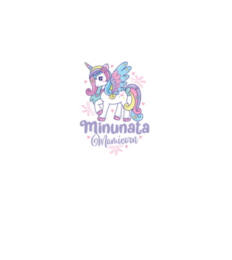 Minunata Mamicorn model alb pe tricou