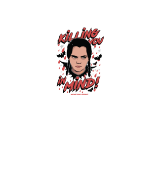 WEDNESDAY Killing You in my mind model alb pe tricou