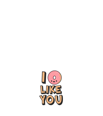 I donut like you model negru pe tricou