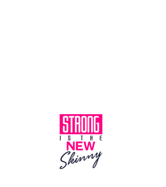 Strong is the new skinny model negru pe tricou