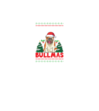 Merry bullmas ugly sweater model negru pe tricou
