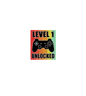 level 1 unlocked retro gamer model negru pe tricou