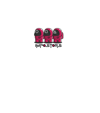 impostors squid game model alb pe tricou