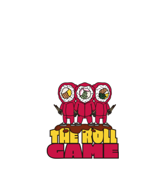 the roll game squid game model alb pe tricou