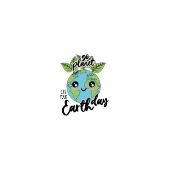 Go planet its your earth day model alb pe tricou