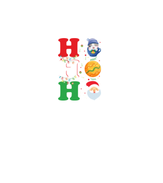 Ho-ho-ho christmas model negru pe tricou