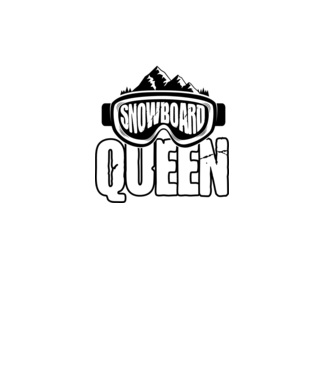 snowboard queen 01 model negru pe tricou