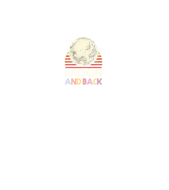 Retro vintage love you to the moon and back MOON model negru pe tricou
