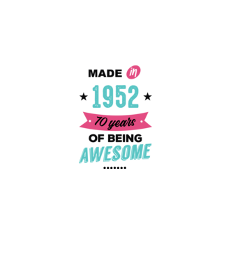 MADE in 1952 model alb pe tricou