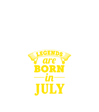 Legends are born in July model albastru închis pe tricou