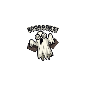 Spooky boookworm model negru pe tricou