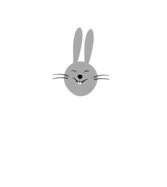 rabbit model roz deschis pe tricou