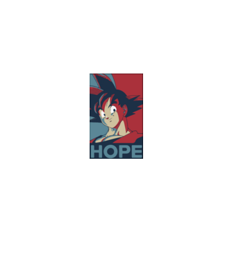 goku hope dragonball model negru pe tricou