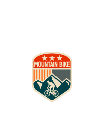 Mountain Bike model negru pe tricou