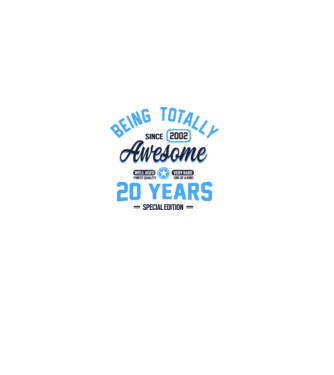 20 years of being totally awesome model alb pe tricou