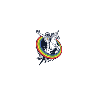 Unicorn Spaceman model turcoaz pe tricou