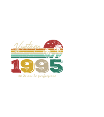VINTAGE 1995 model alb pe tricou