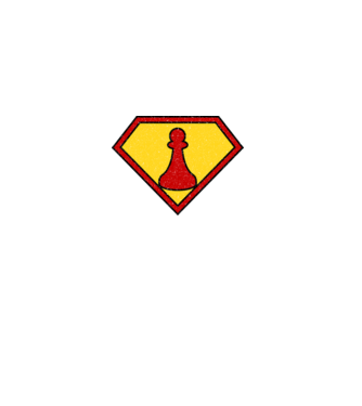 SuperChess pion de șah model albastru regal pe tricou