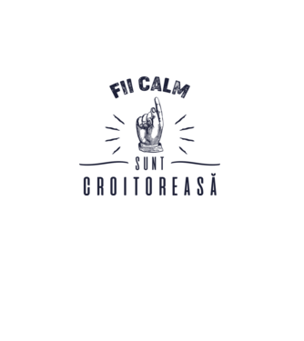 Fii calm, sunt croitoreasă model roz pe tricou