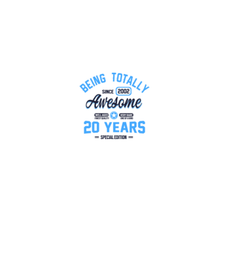 20 years of being totally awesome model alb pe tricou