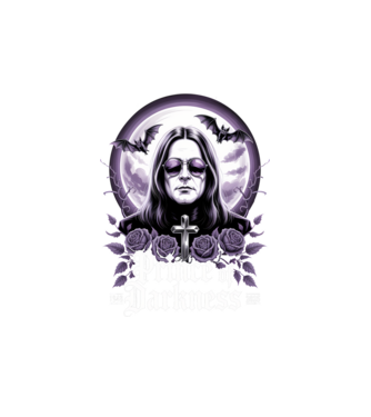 Prince of Darkness model alb pe tricou