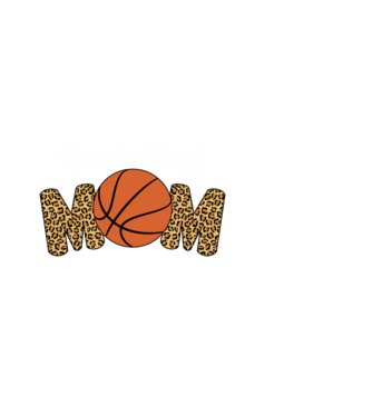 Basketball Mom model alb pe tricou
