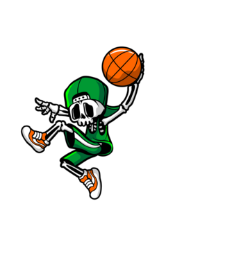 Basketbone model negru pe tricou