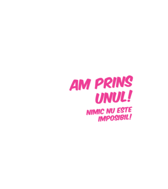 Am prins unul Nimic nu este imposibil model negru pe tricou