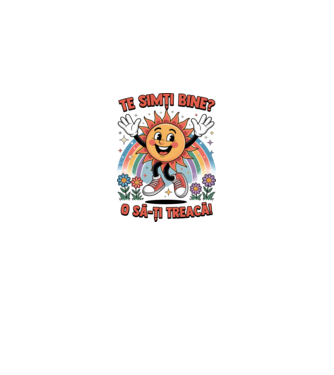 Te simți bine? model alb pe tricou