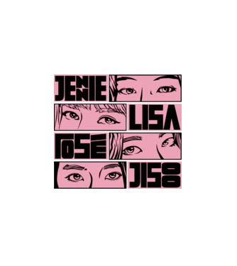 BlackPink manga model alb pe tricou