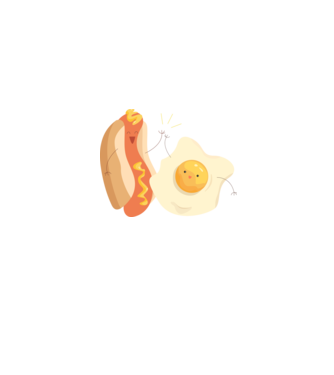 best friends hot dog egg model gri pe tricou