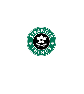 stranger things starbucks model gri pe tricou