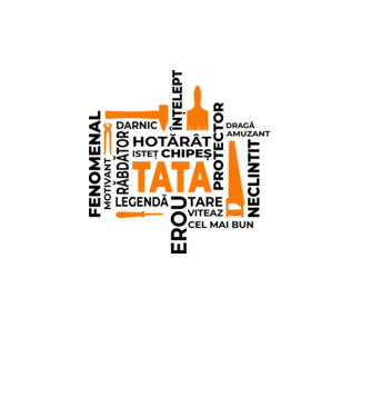 Acronimele tatălui model alb pe tricou