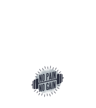 No pain no gain round model negru pe tricou