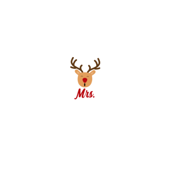 Mrs Reindeer christmas couple model alb/roșu pe tricou