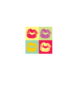 Pop Art Kiss model roșu pe tricou