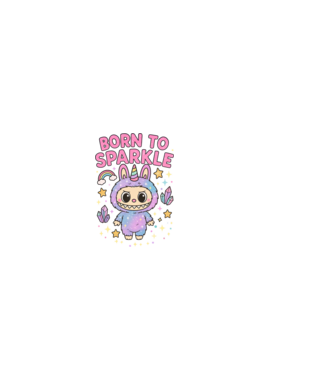 Born to sparkle model negru pe tricou