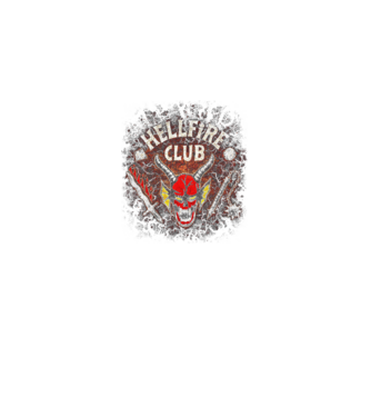 hellfire club stranger things model negru pe tricou