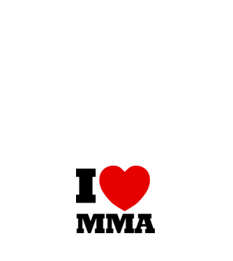 MMA LOVE model alb pe tricou