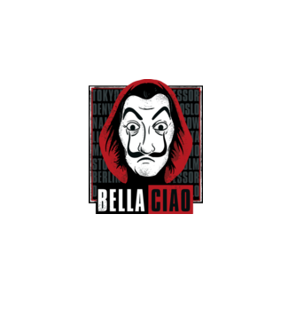 bella ciao dali model negru pe tricou