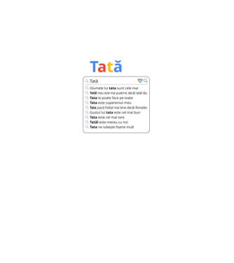 căutare Google Tată model negru pe tricou