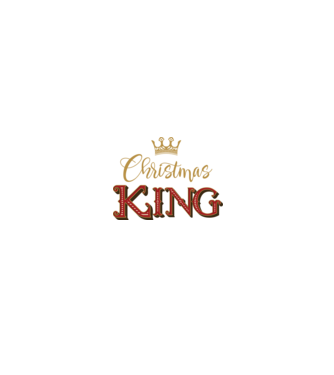 Christmas King model negru pe tricou