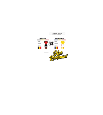 BEL-ROM euro 2024 calendar  model negru pe tricou